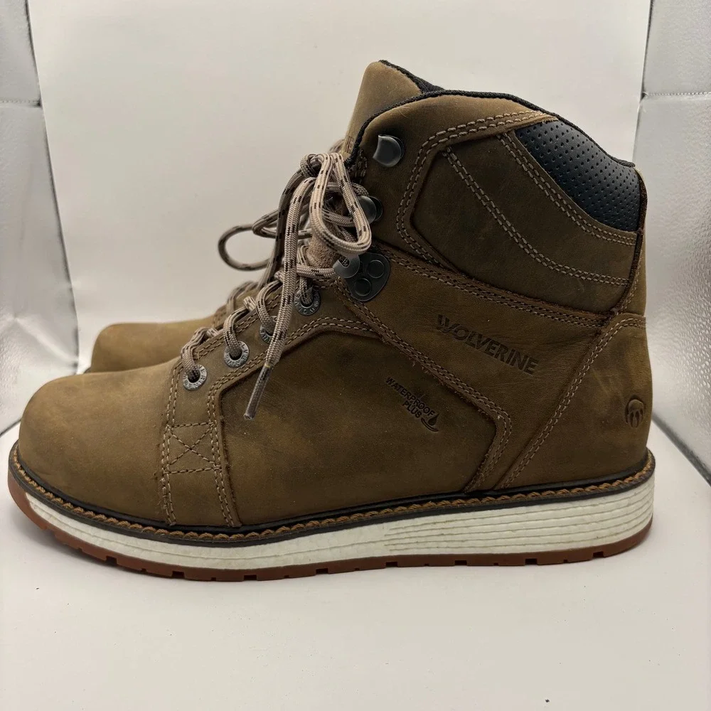 Wolverine Mens I-90 EPX Waterproof Plus Brown Leather Work Boots W880185 9.5M